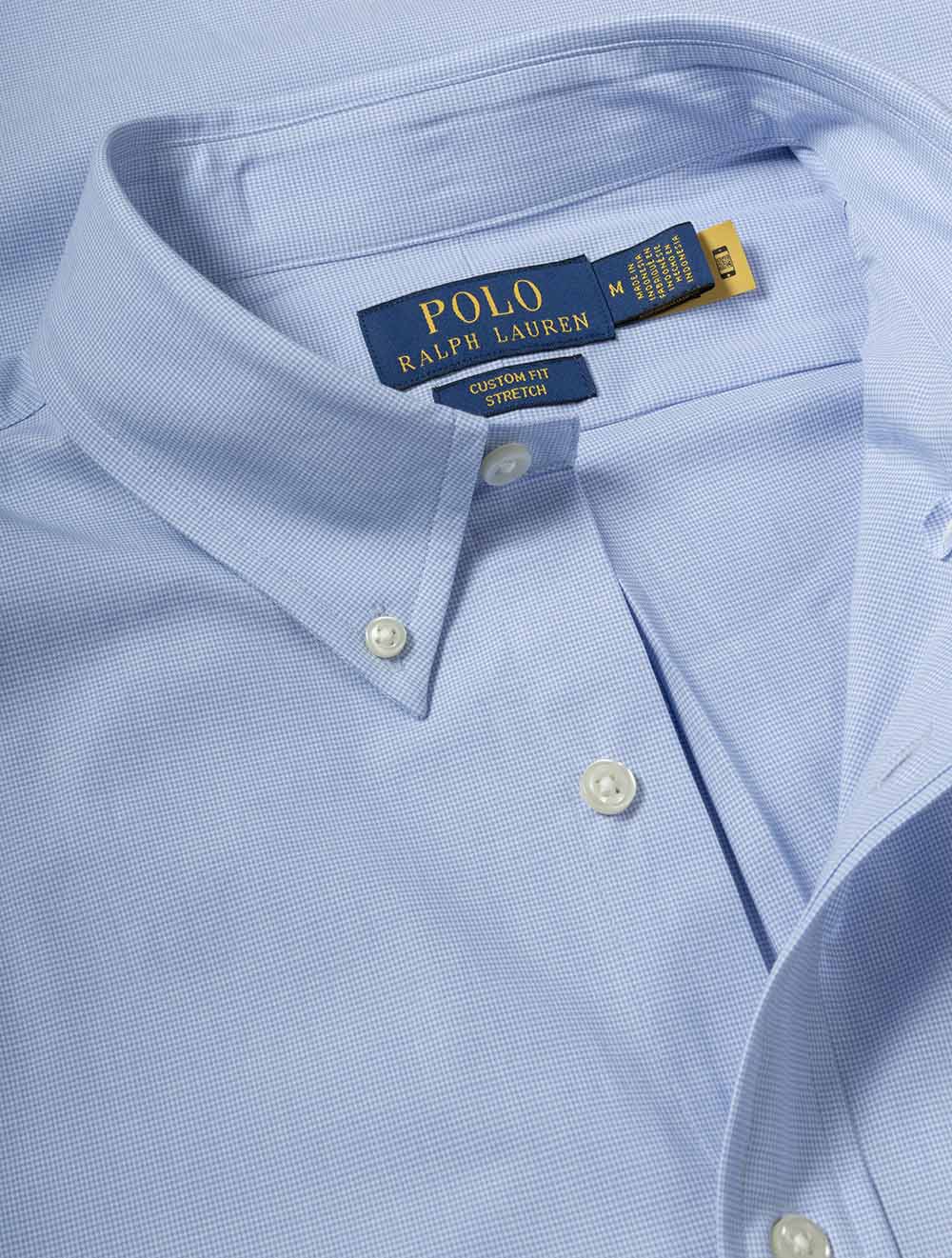 Stretch Poplin Shirt Blue