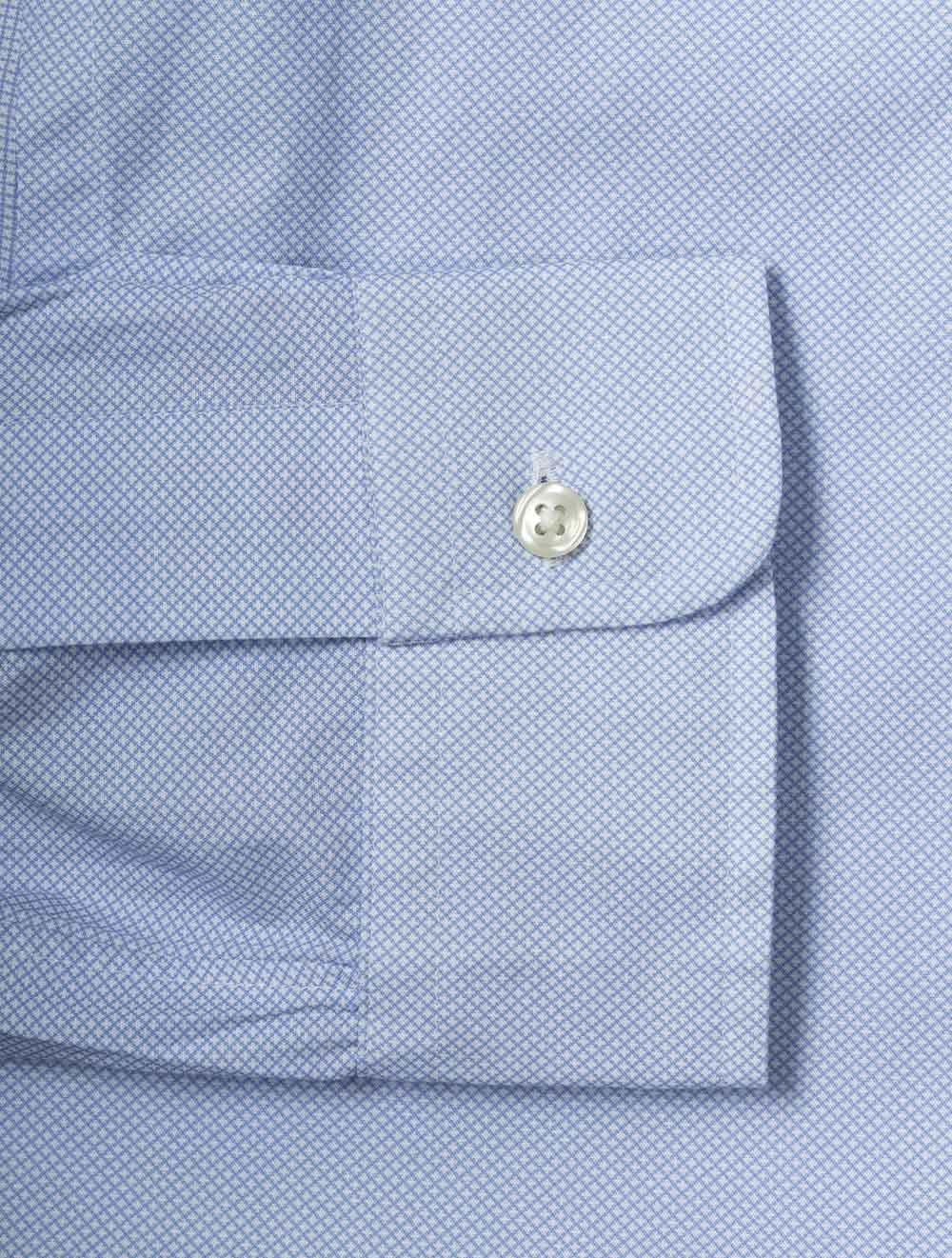 Textured Stretch Poplin Shirt Blue