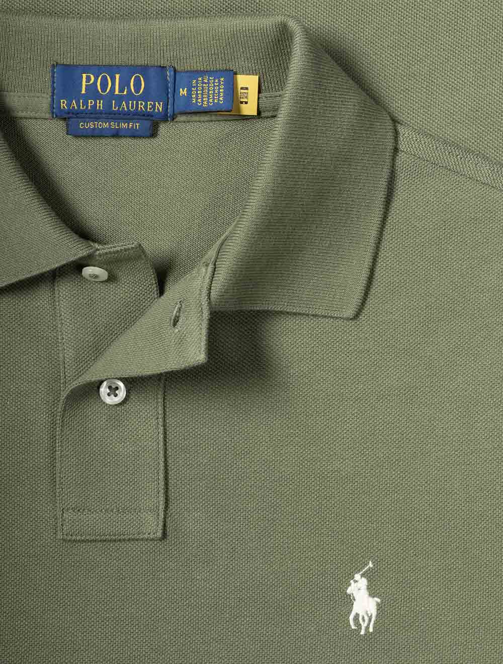 Custom Slim Fit Polo Shirt Green