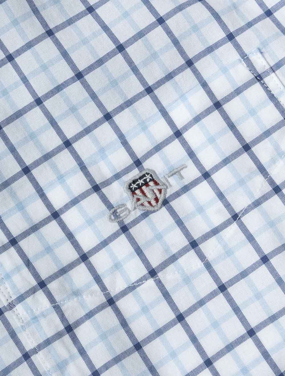 Regular Classic Poplin Check Shirt Sky Blue