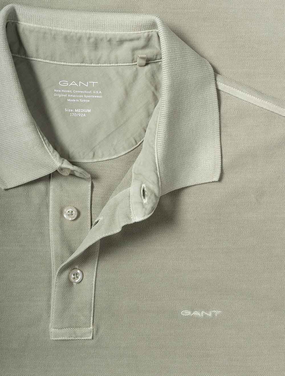 Sunfaded Short Sleeve Polo Milky Matcha