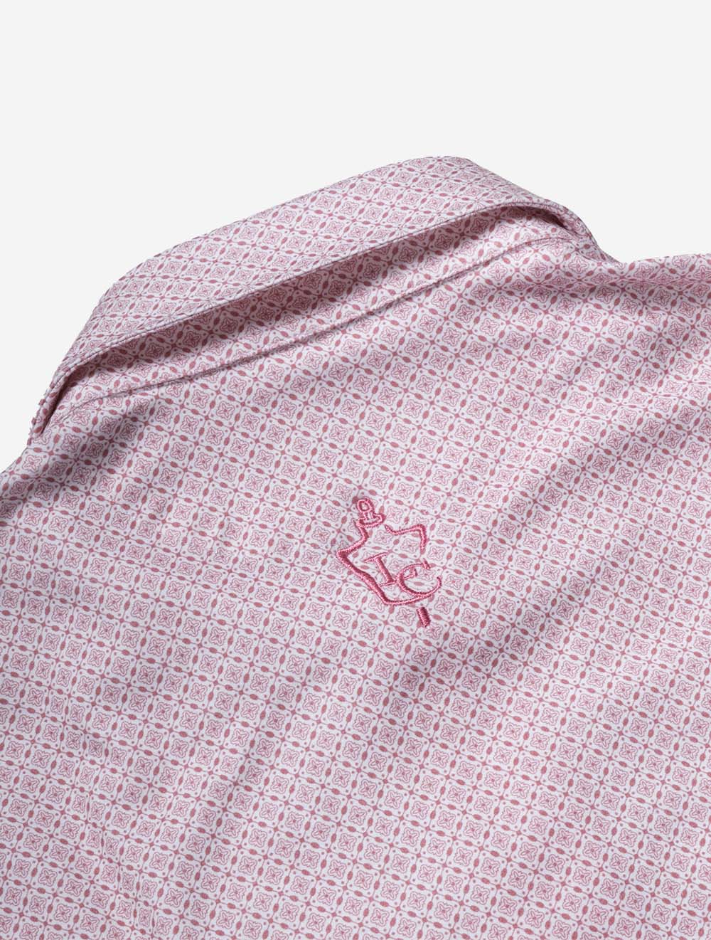 Mosaic Golf Polo Pink