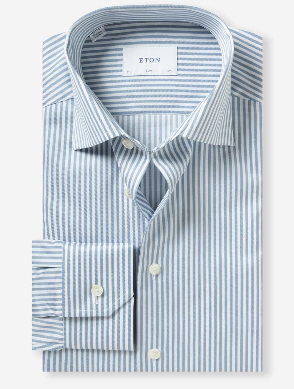 Slim Bengal Striped Shirt Teal
