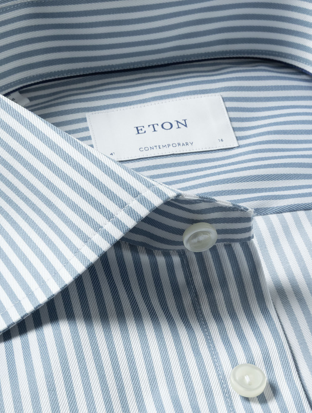 Contemporary Bengal Striped Shirt Teal