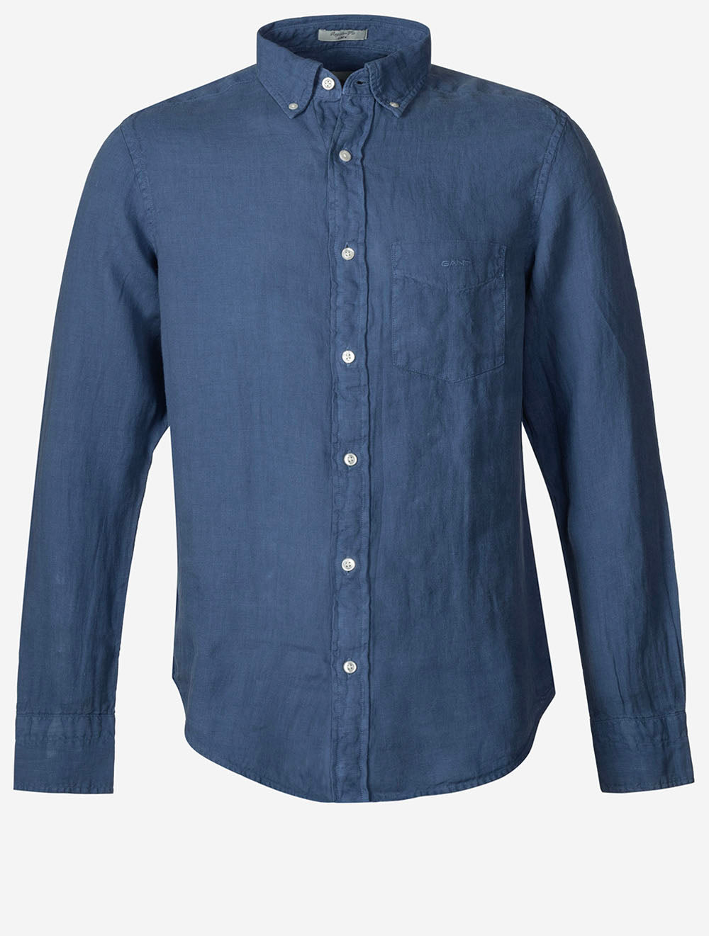 Linen Regular Fit Shirt Vintage Blue