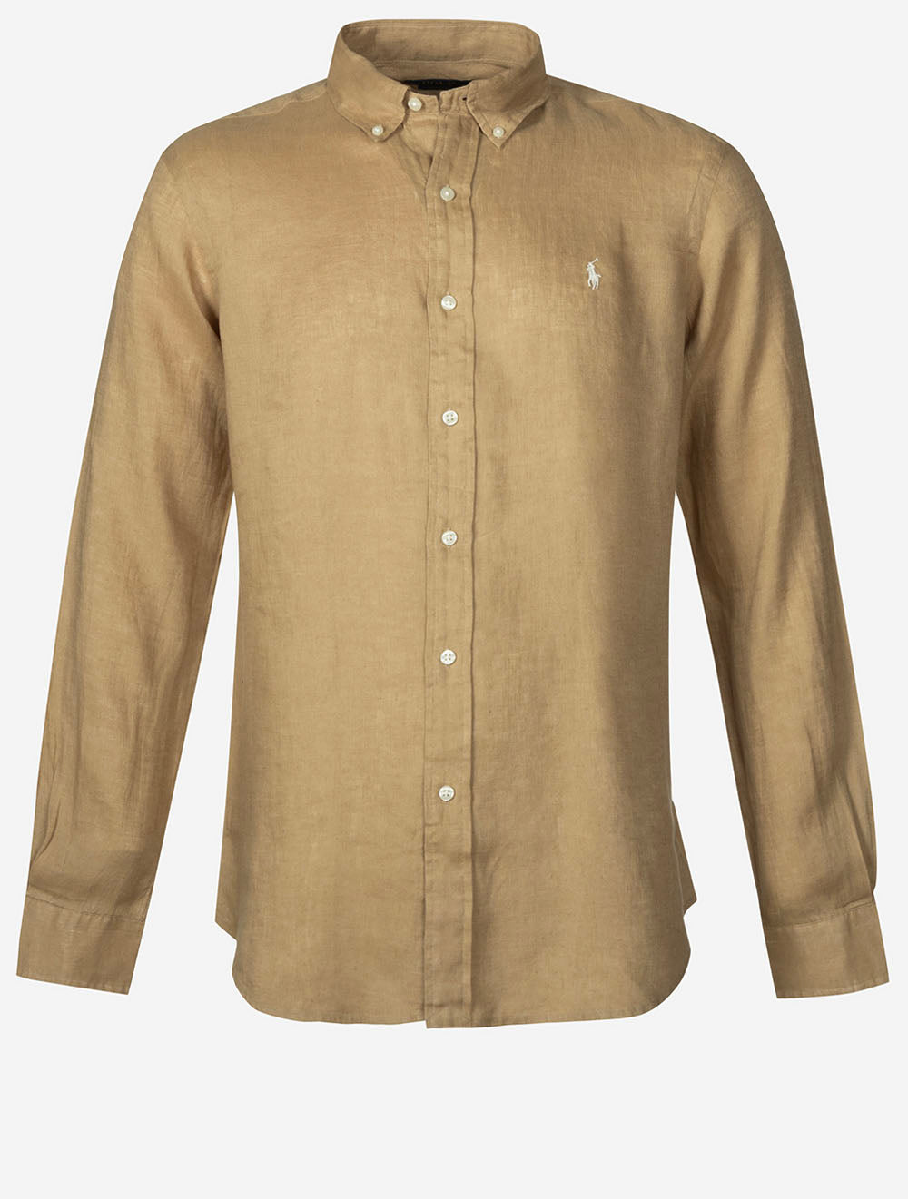 Custom Fit Linen Shirt Tan
