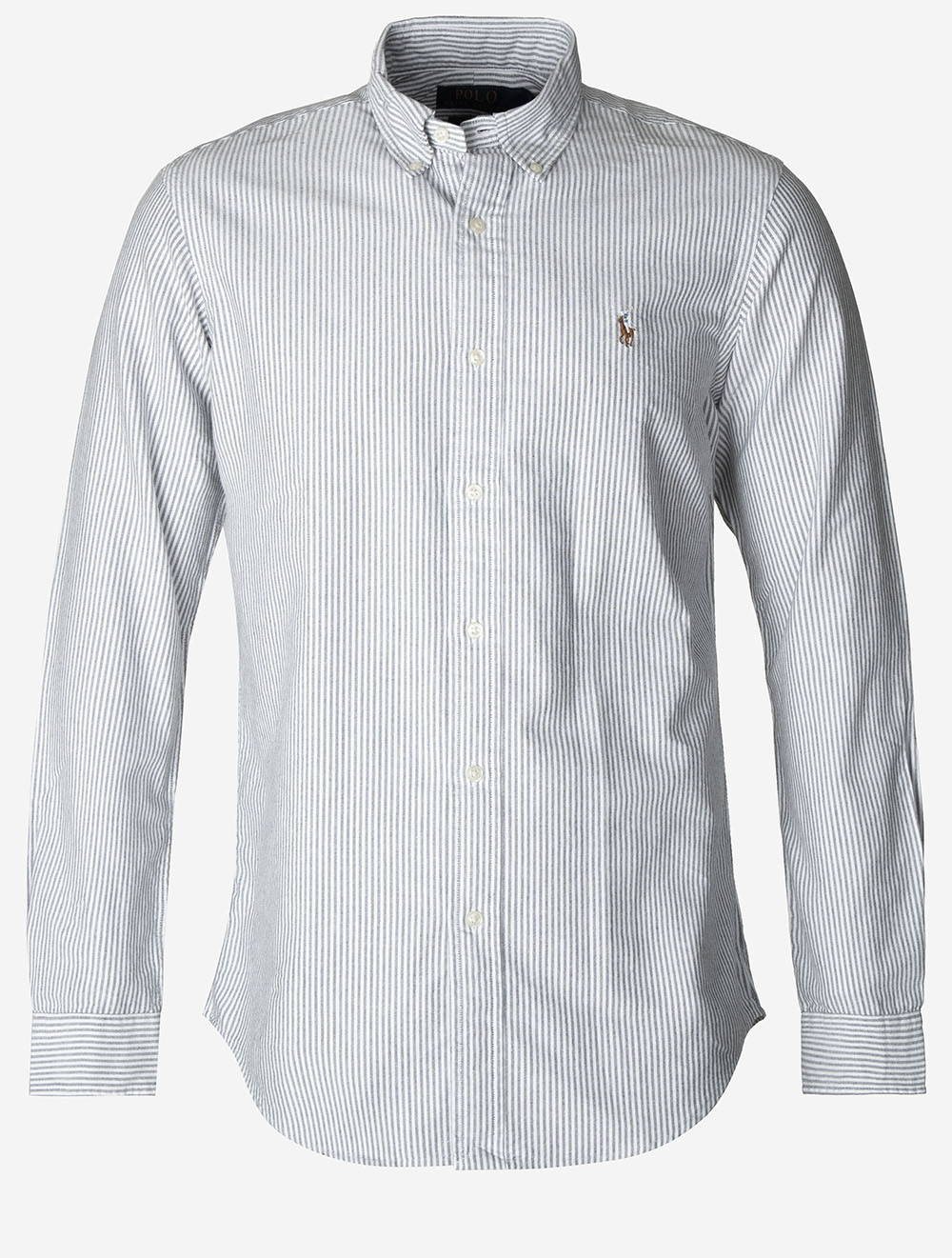 Custom Fit Striped Oxford Shirt Andover Heather
