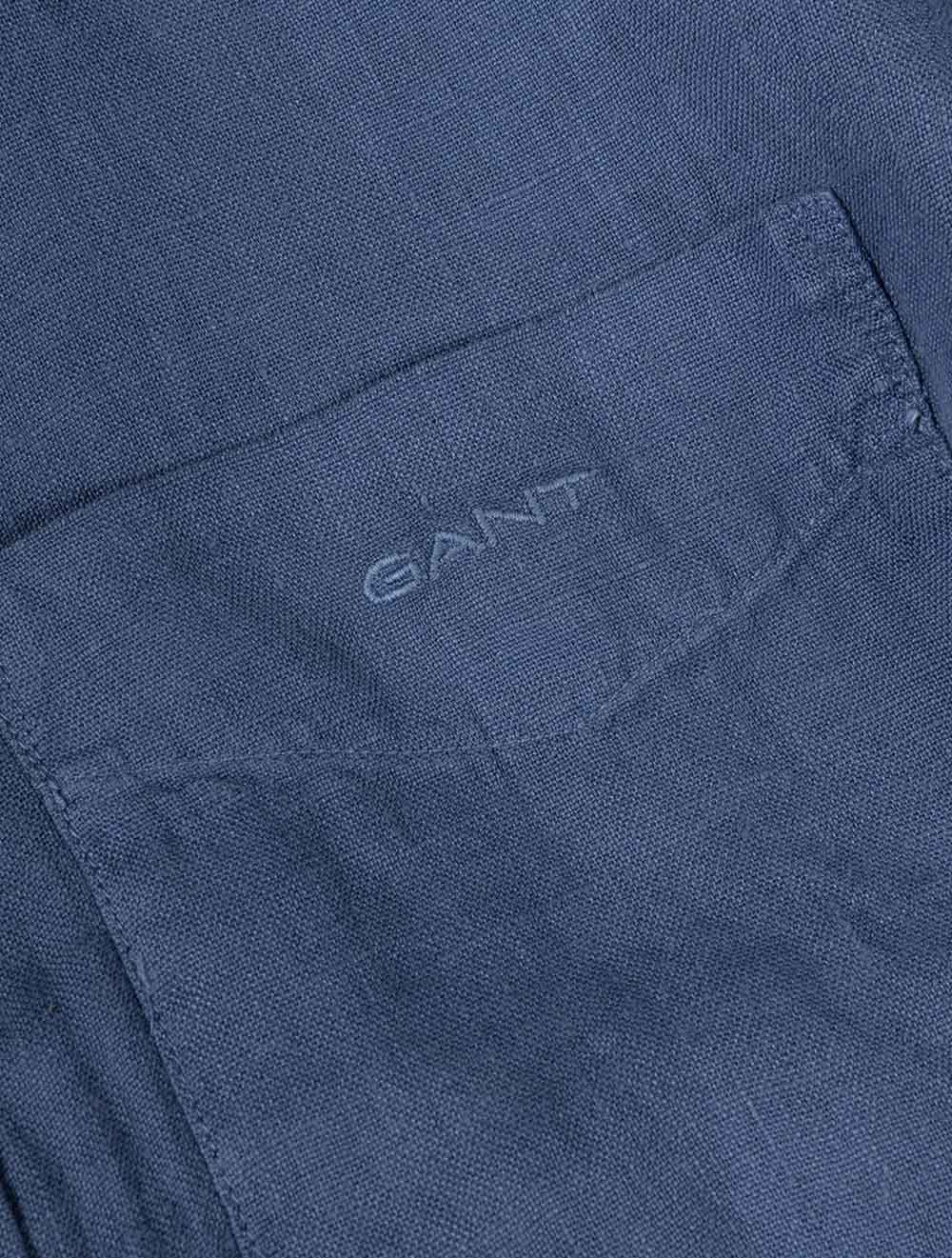 Linen Regular Fit Shirt Vintage Blue