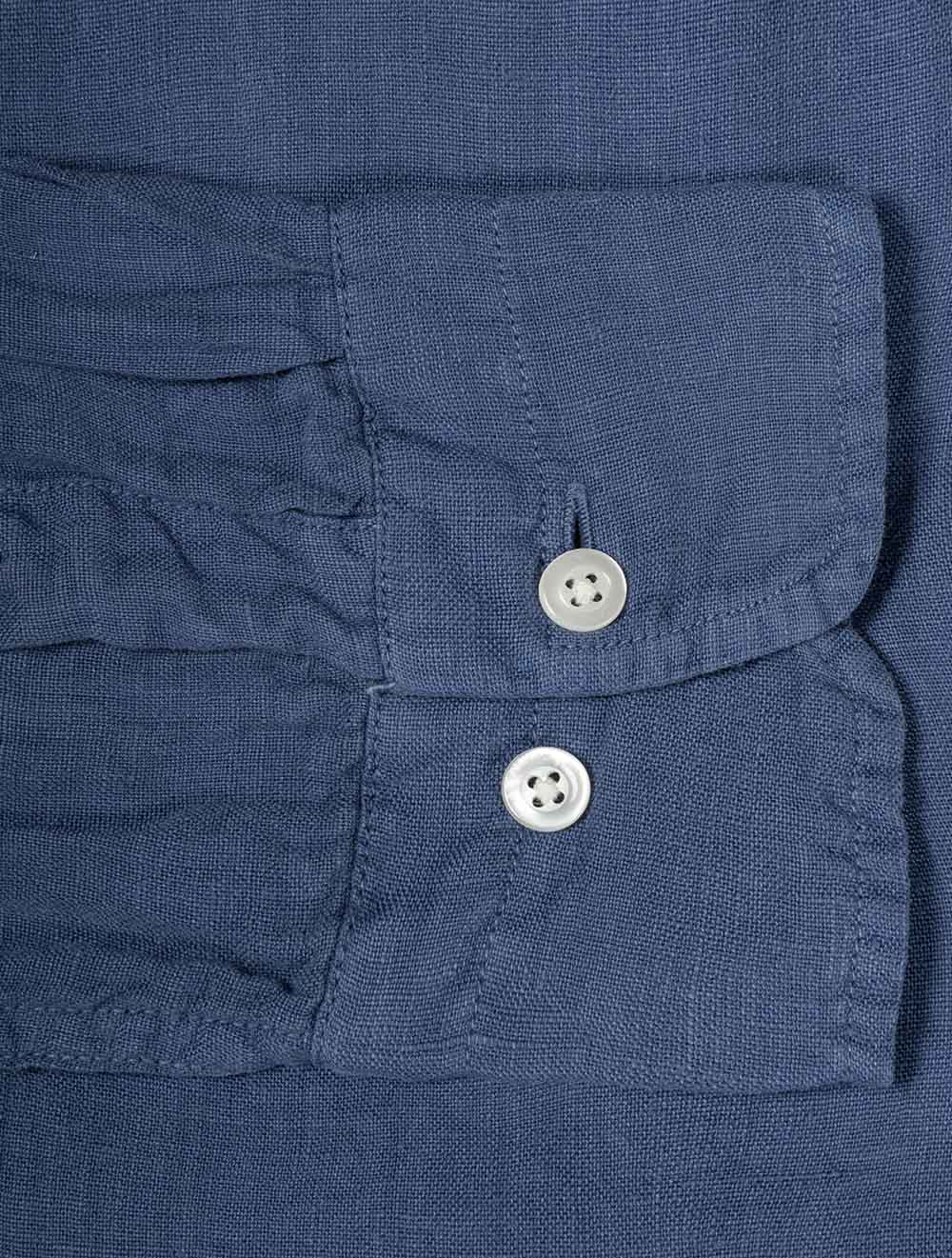 Linen Regular Fit Shirt Vintage Blue