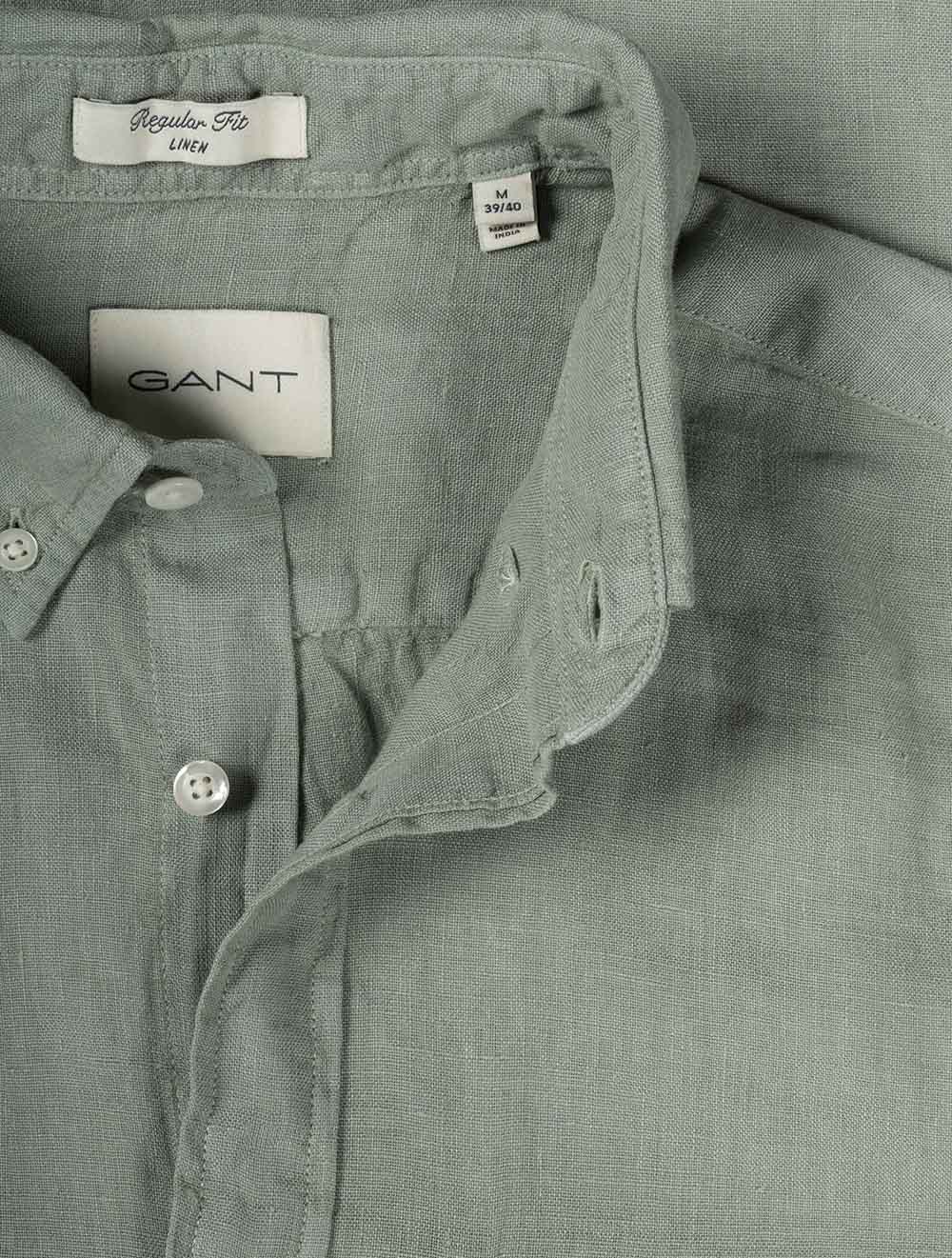 Linen Regular Fit Shirt Ceramic Grey
