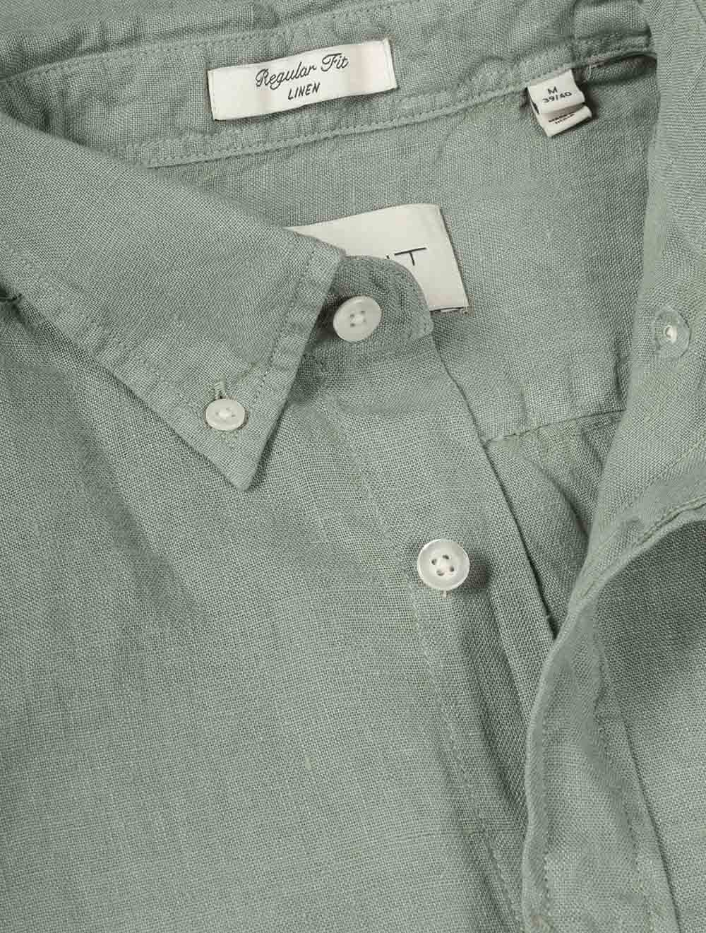 Linen Regular Fit Shirt Ceramic Grey