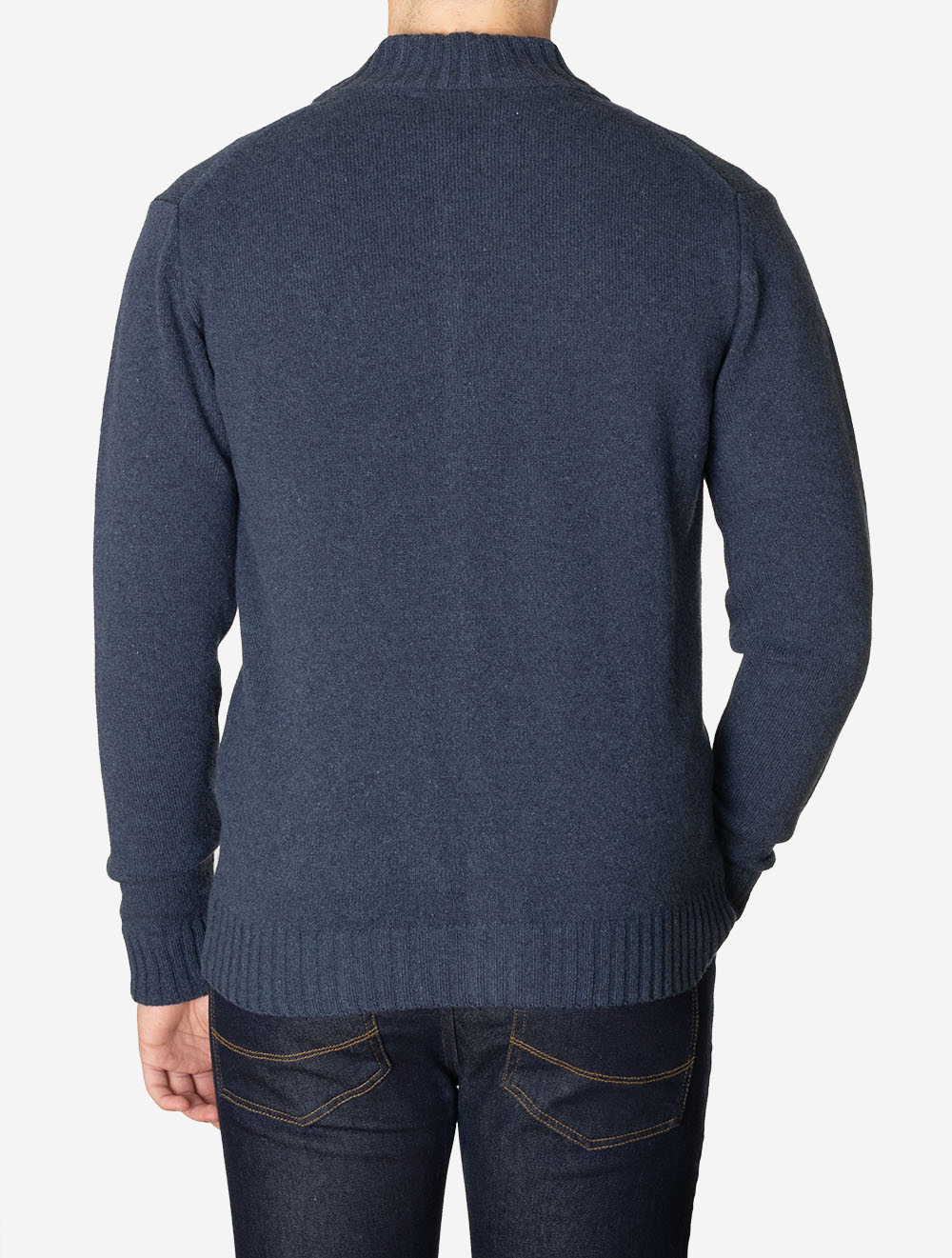 Premium Button-Up Cardigan Blue