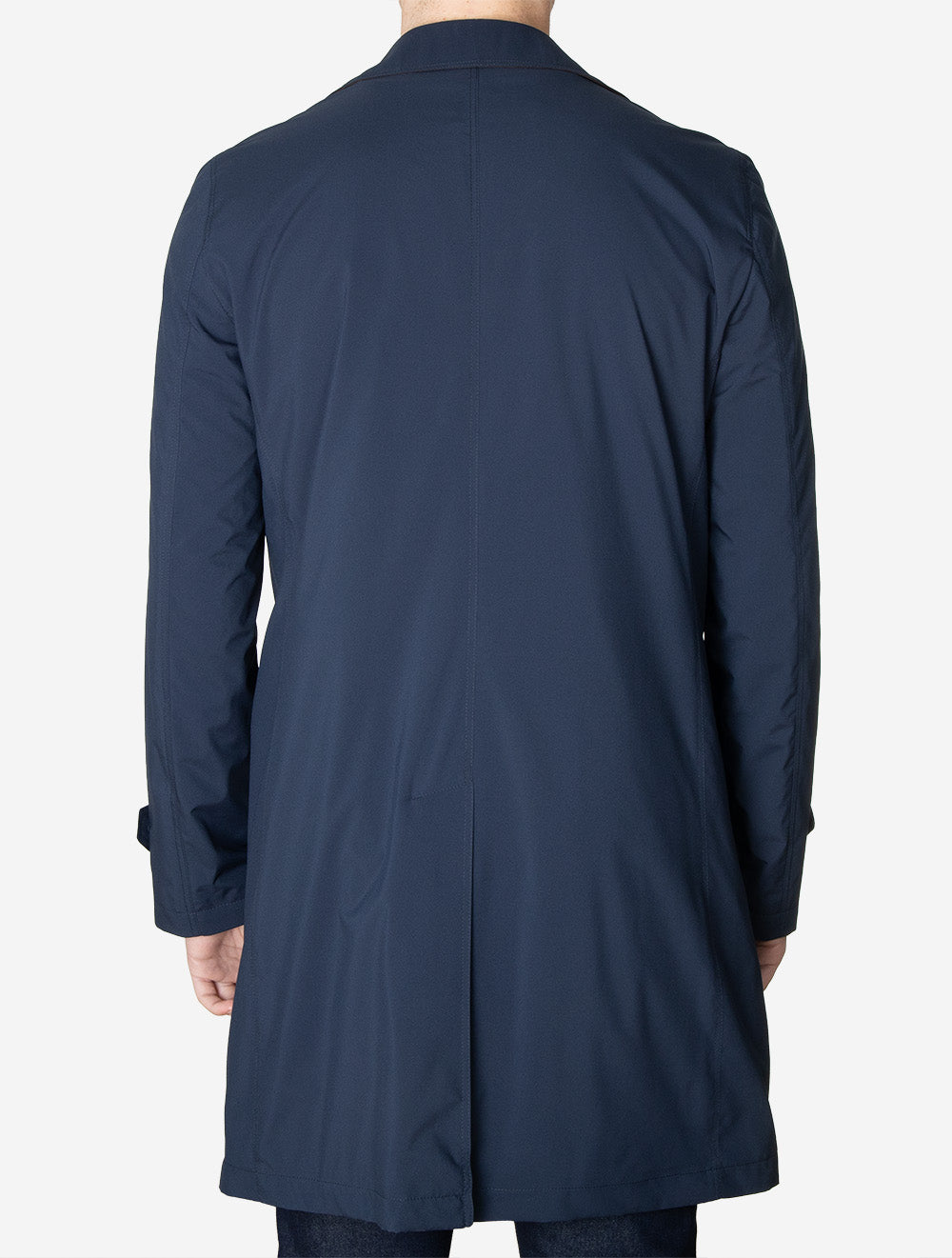 Single-Breasted Trench Coat Navy