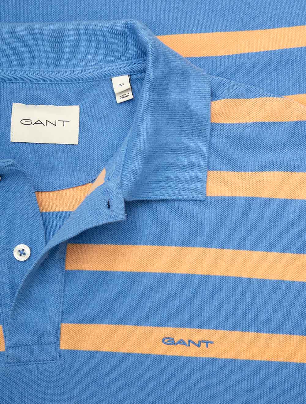 Striped Polo Shirt Perfect Blue