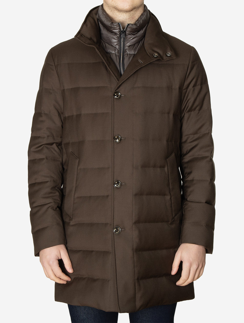 Long Padded Coat Brown