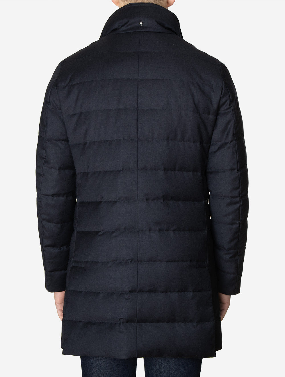 Long Padded Coat Navy