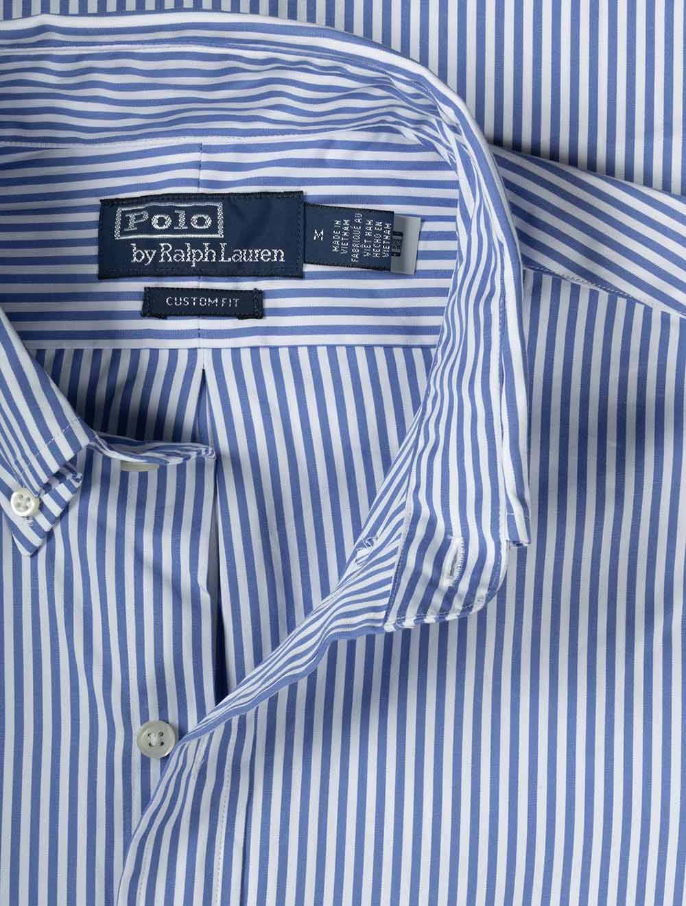 Striped Poplin Shirt Blue