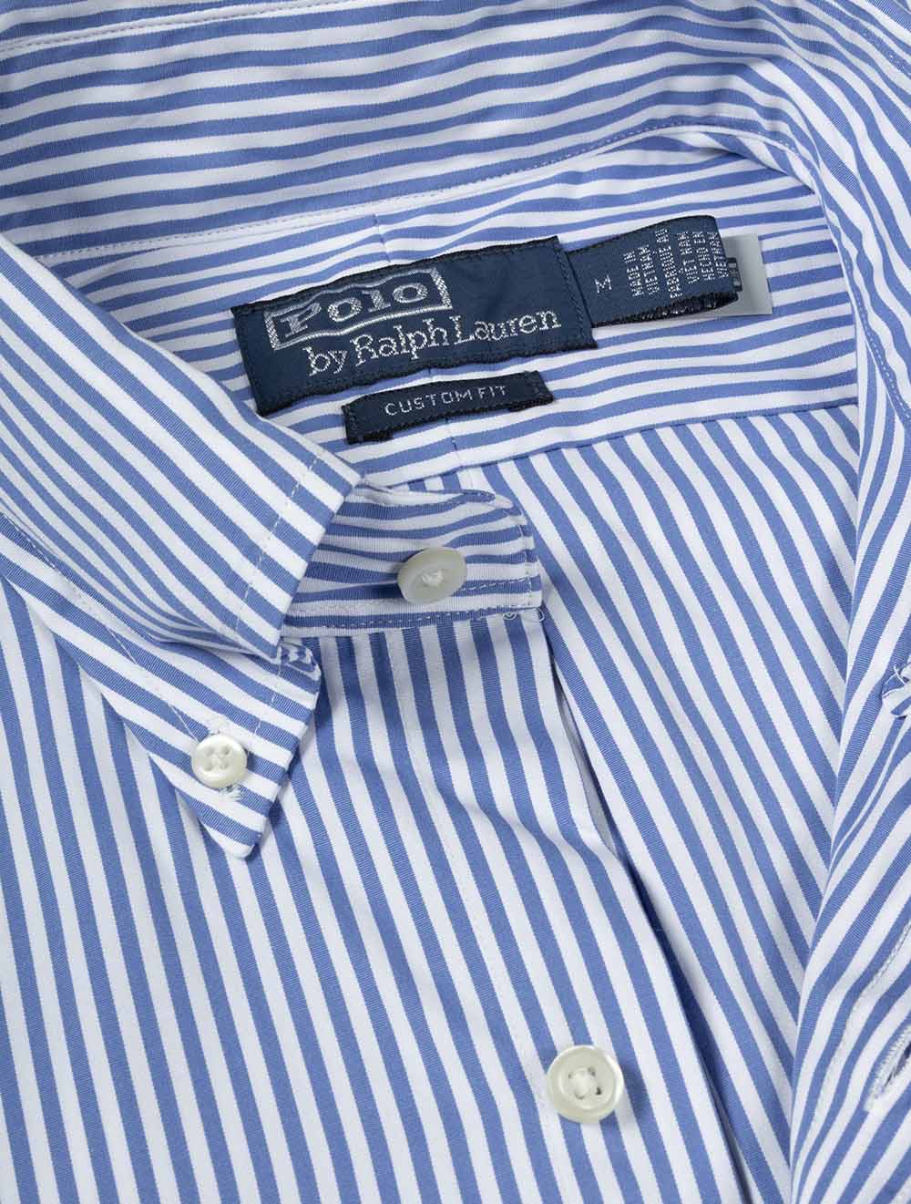 Striped Poplin Shirt Blue