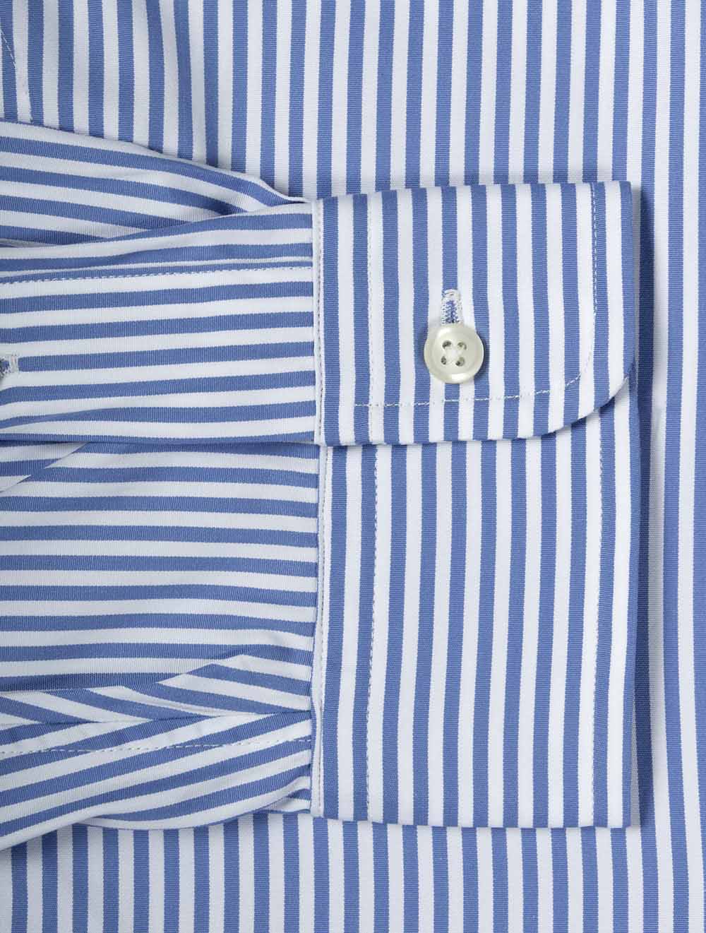 Striped Poplin Shirt Blue