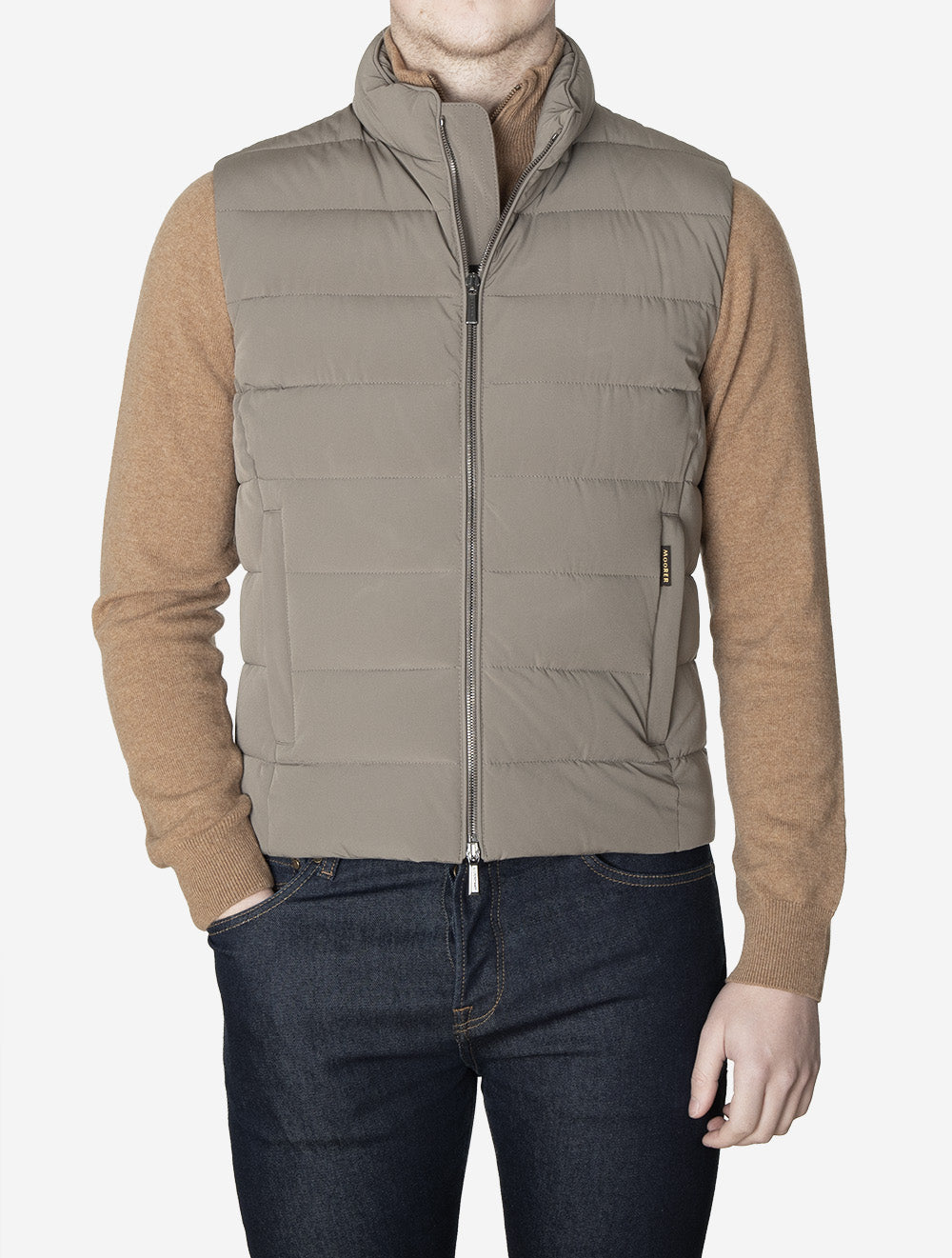 Moorer Oliver Padded Gilet Nut