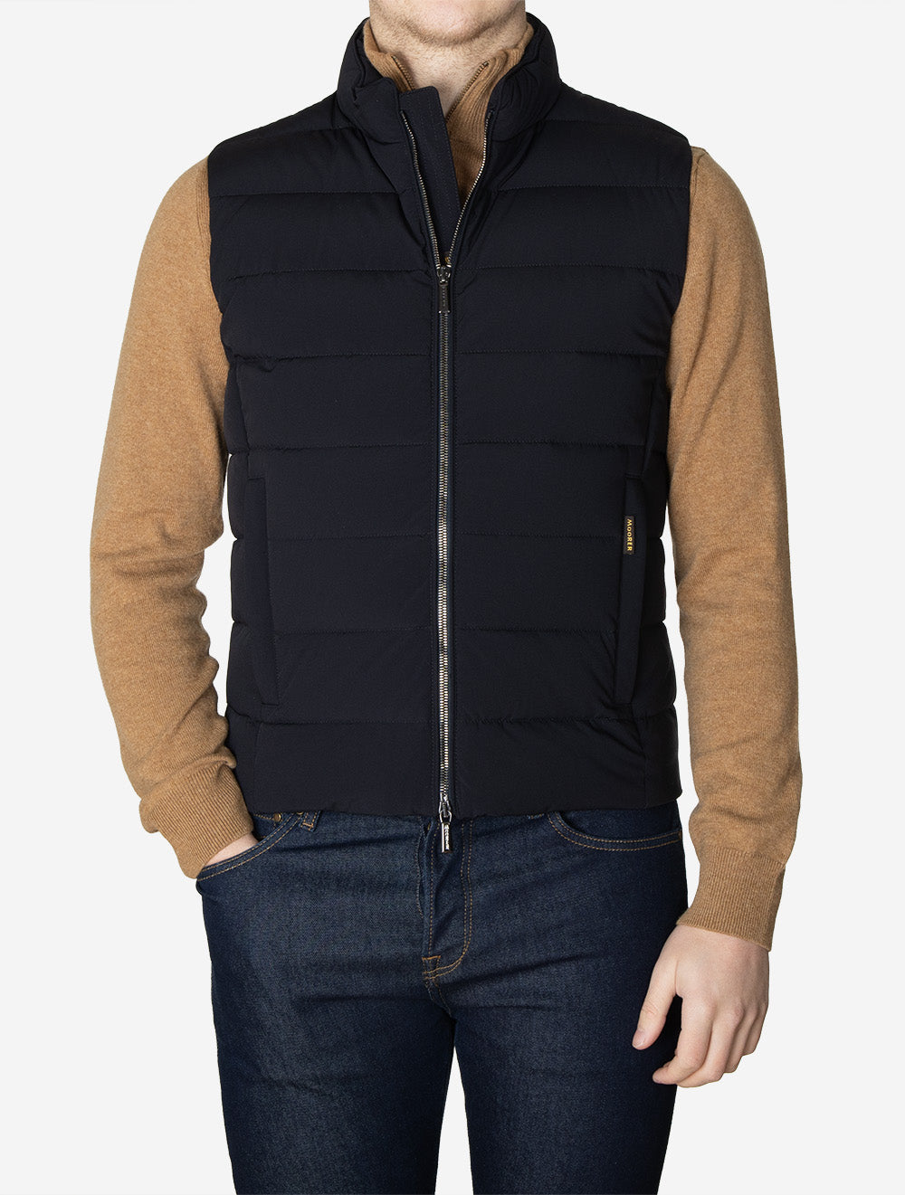 Moorer Oliver Padded Gilet Dark Blue