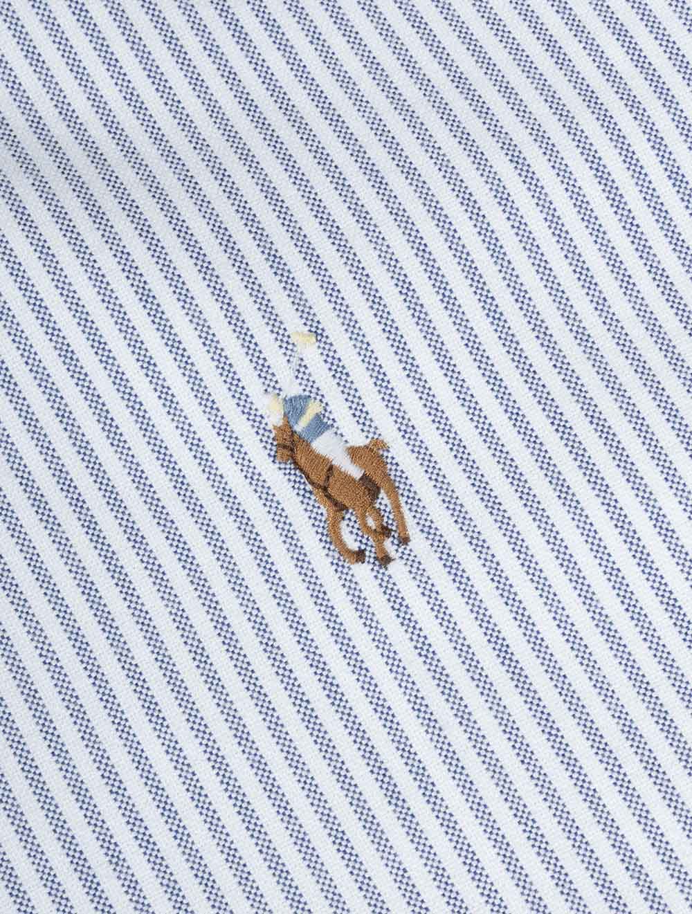 Custom Fit Striped Oxford Shirt Blue