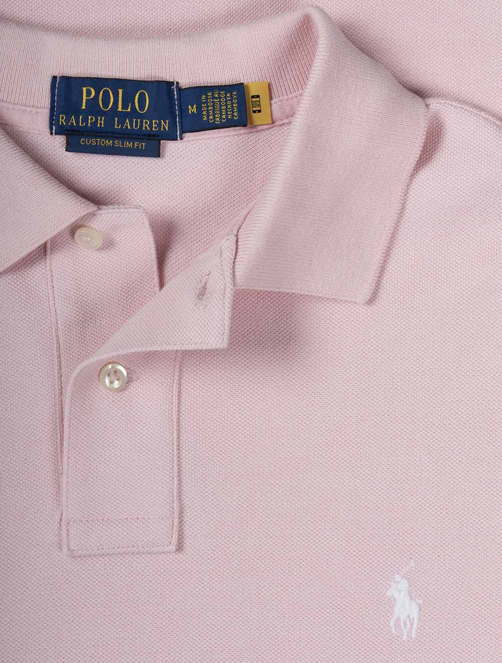 Custom Slim Fit Polo Shirt-Pink