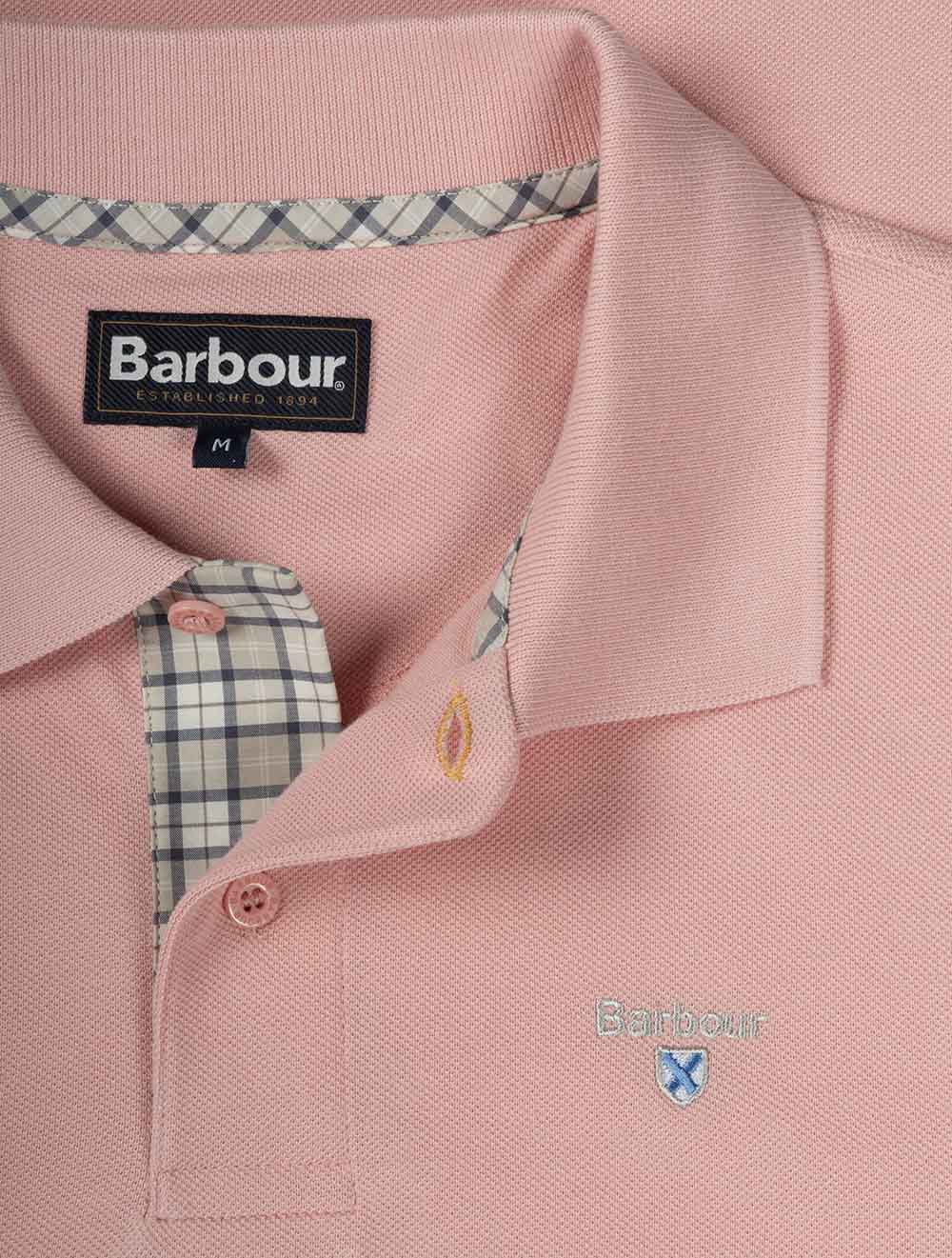 Tartan Piqué Polo Mineral Pink