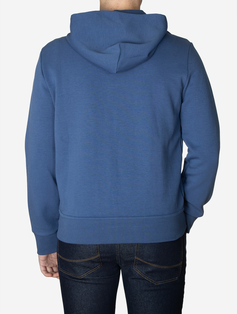 Double Knit Full Zip Hoodie Blue