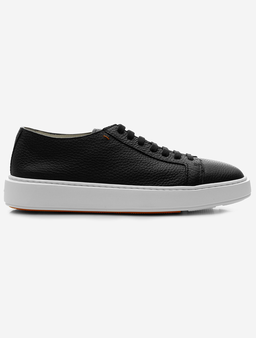 Tumbled Leather Sneaker Black