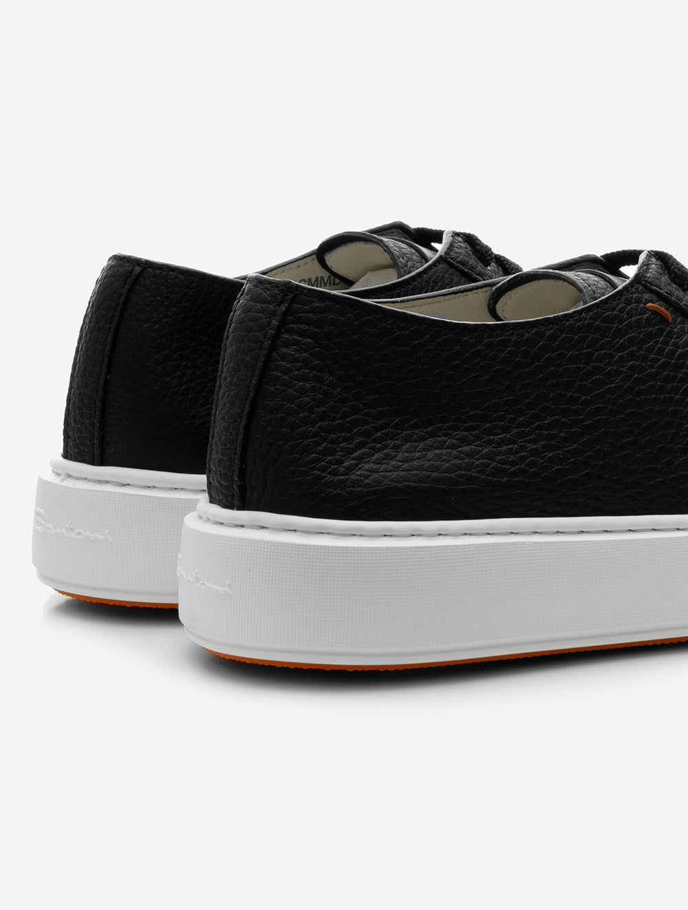 Tumbled Leather Sneaker Black