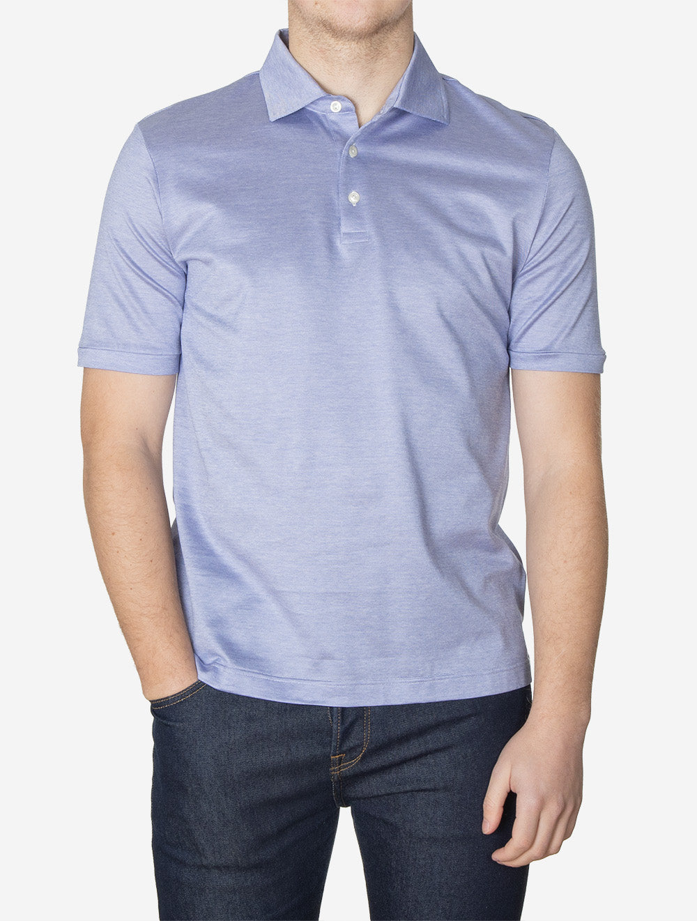 Short Sleeve Polo Shirt Blue