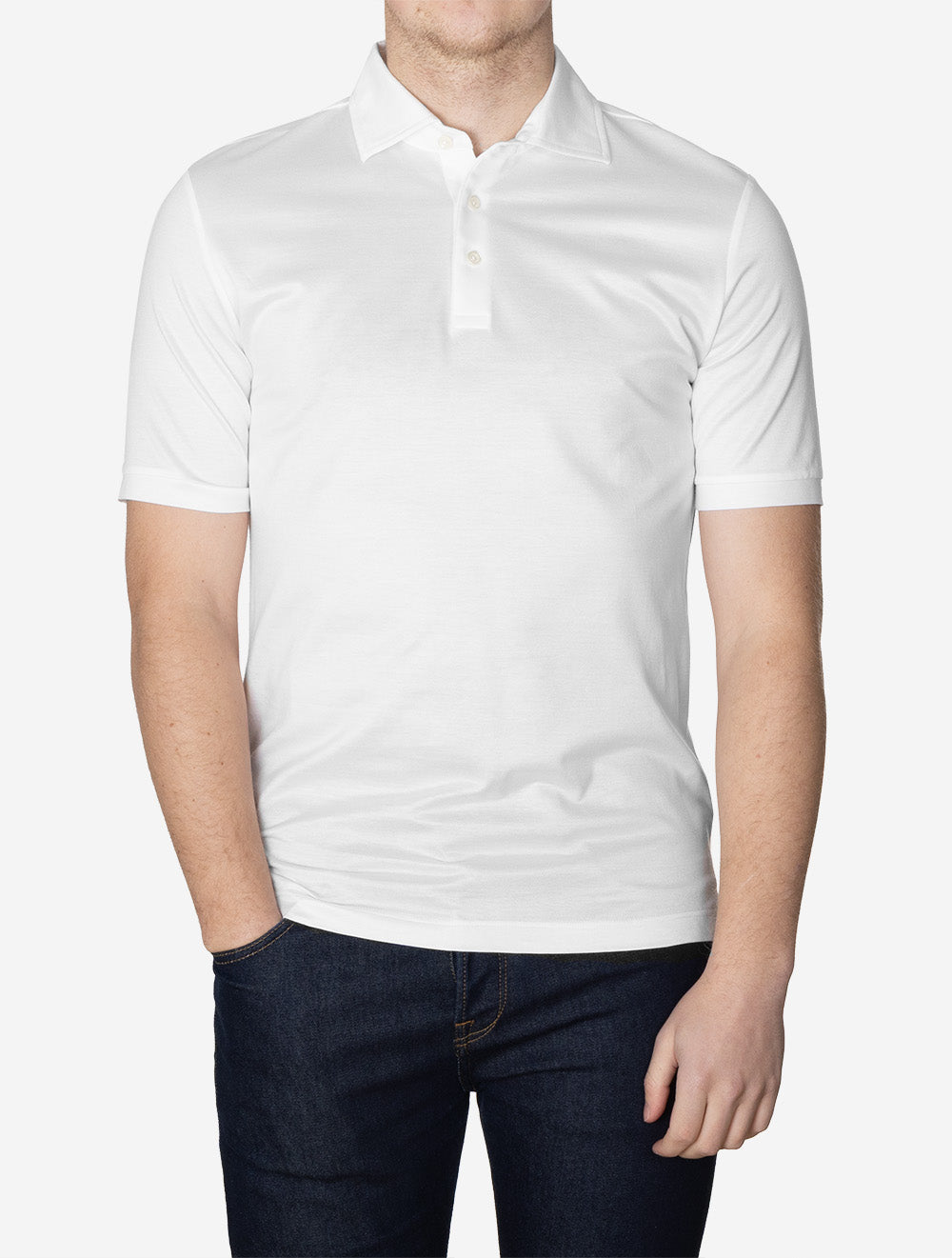Short Sleeve Polo Shirt White