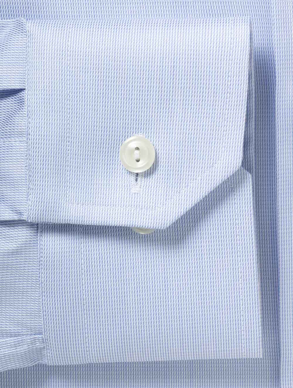 Slim Semi Solid Twill Shirt Blue