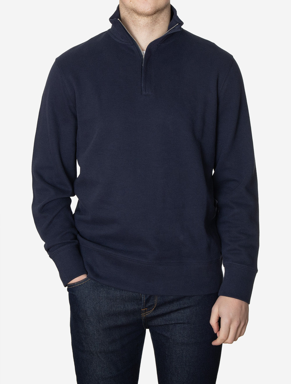 Light Sacker Half Zip Sweatshirt Evening Blue