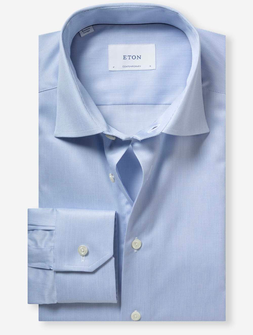 Contemporary Semi Solid Twill Shirt Blue