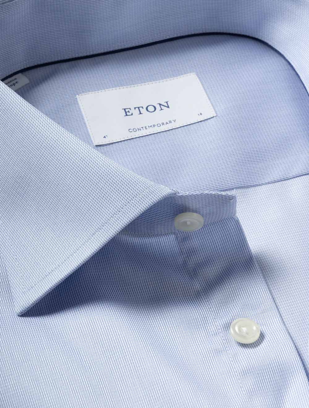 Contemporary Semi Solid Twill Shirt Blue