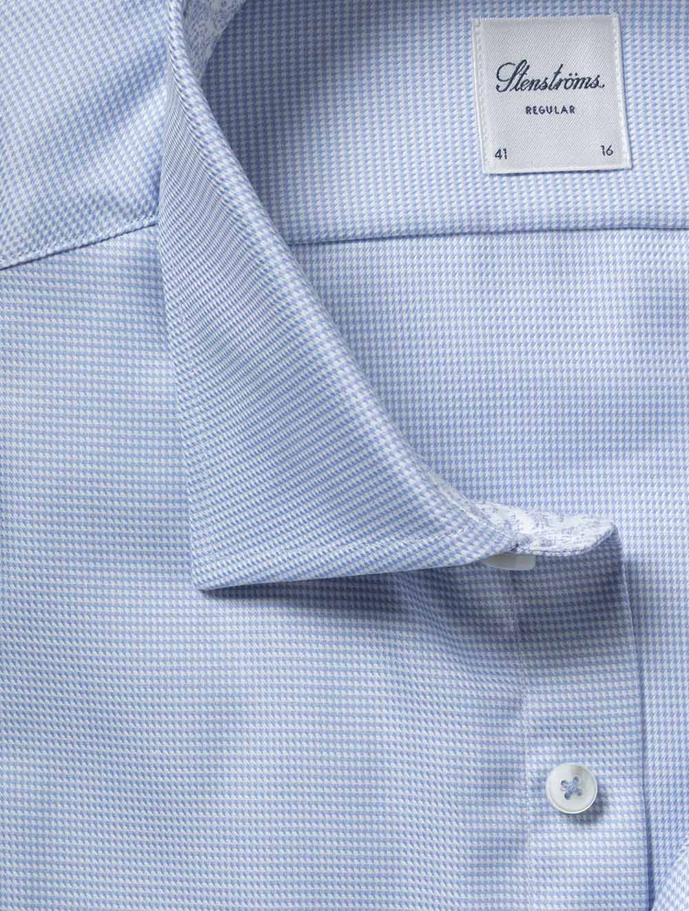 Regular Puppytooth W/Inlay Shirt Blue