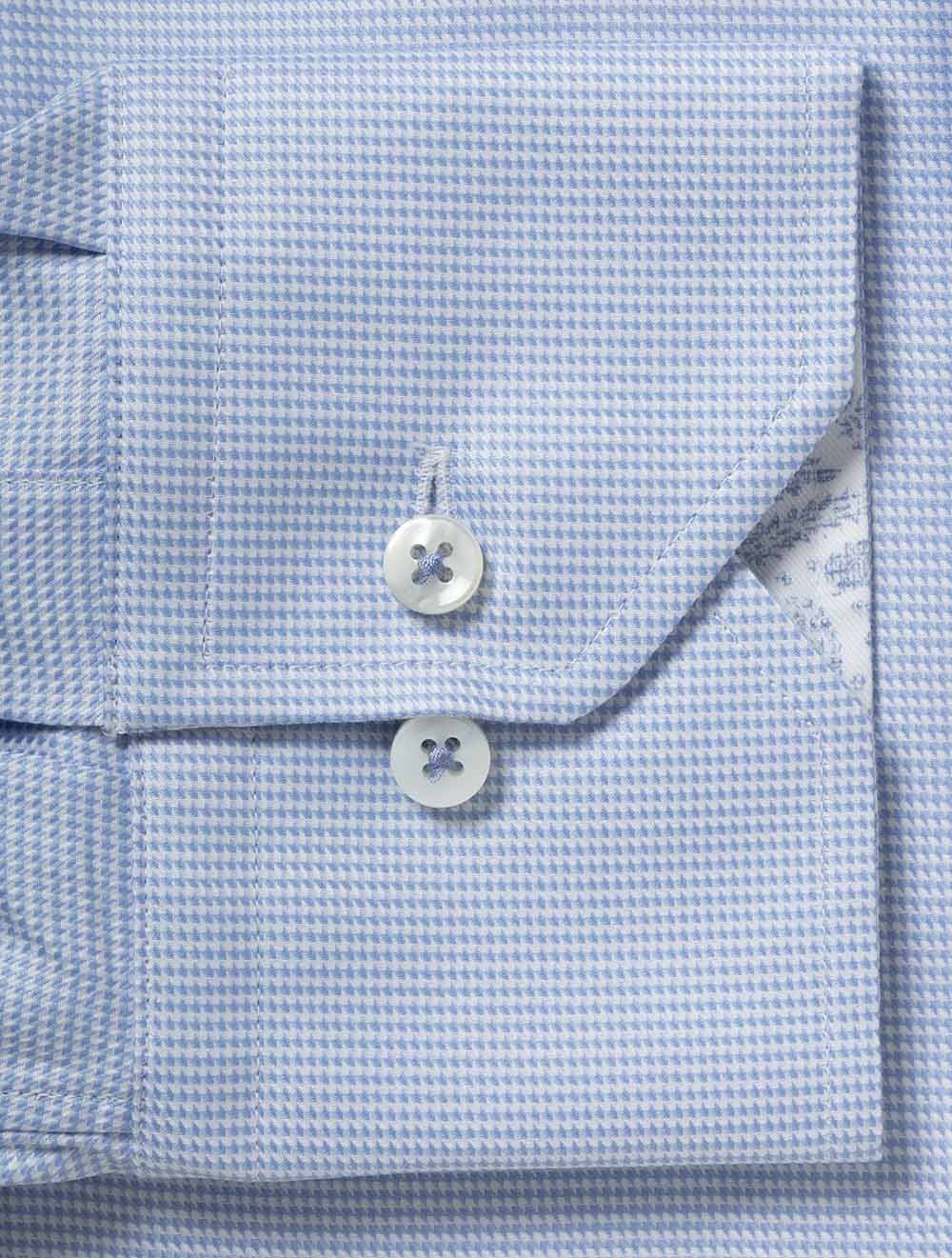 Regular Puppytooth W/Inlay Shirt Blue