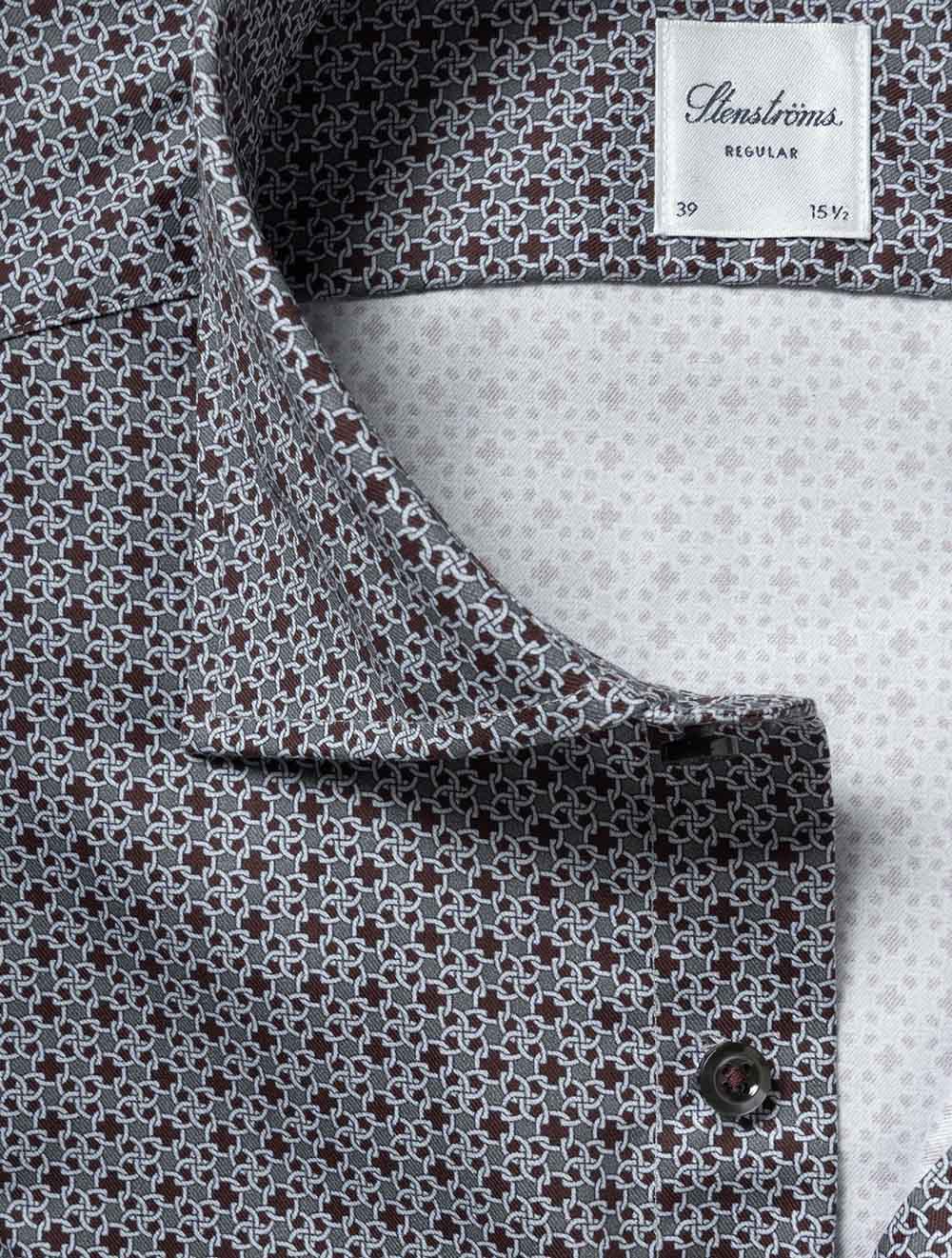 Regular Chain Pattern Shirt Red