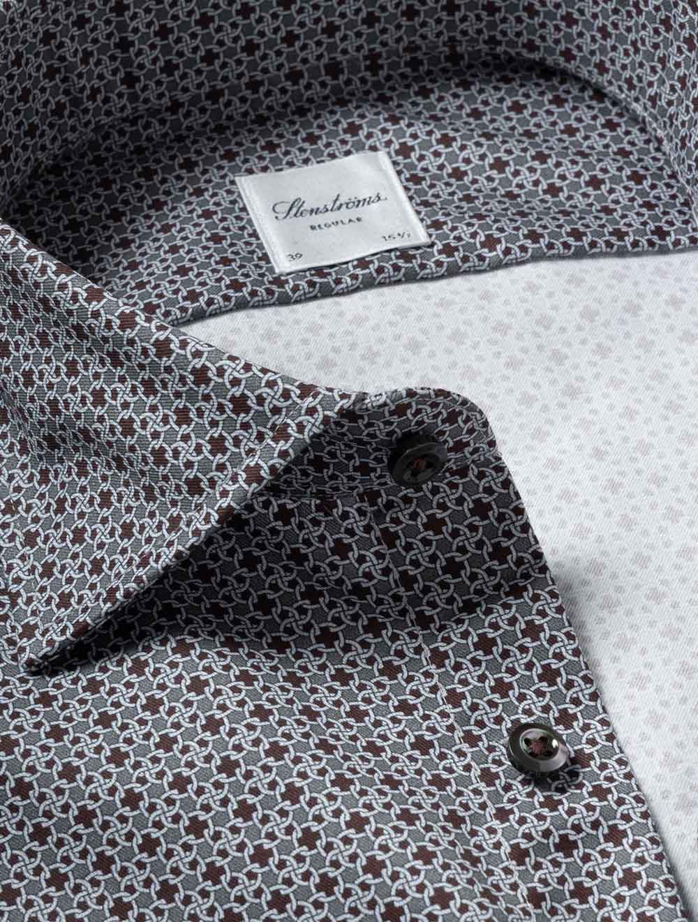 Regular Chain Pattern Shirt Red