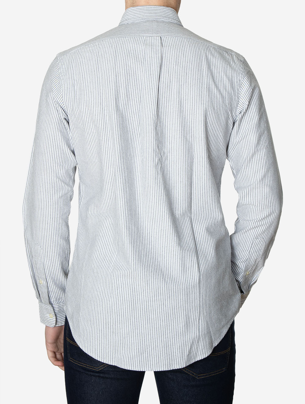 Custom Fit Striped Oxford Shirt Andover Heather