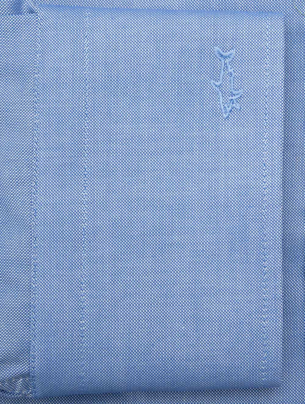 Buttondown Oxford Cotton Plain Shirt Navy