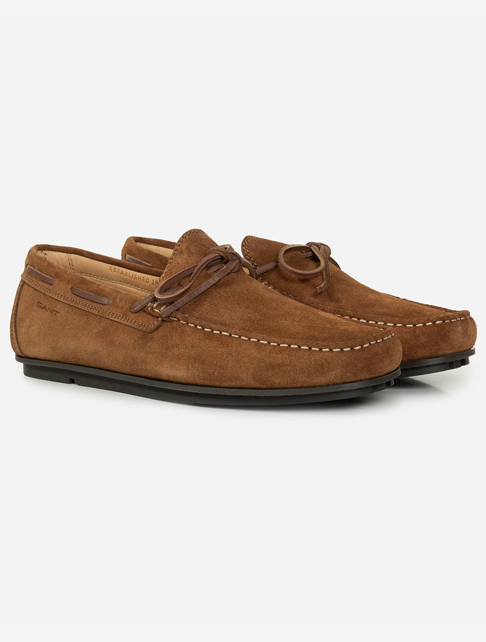 Wilmon Suede Low Lace Shoe Cognac