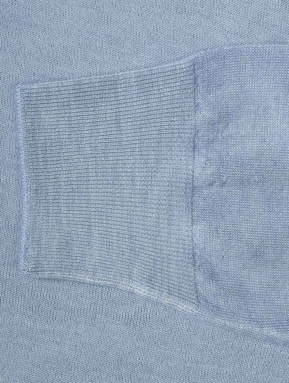 Mock Zip Knitwear Light blue