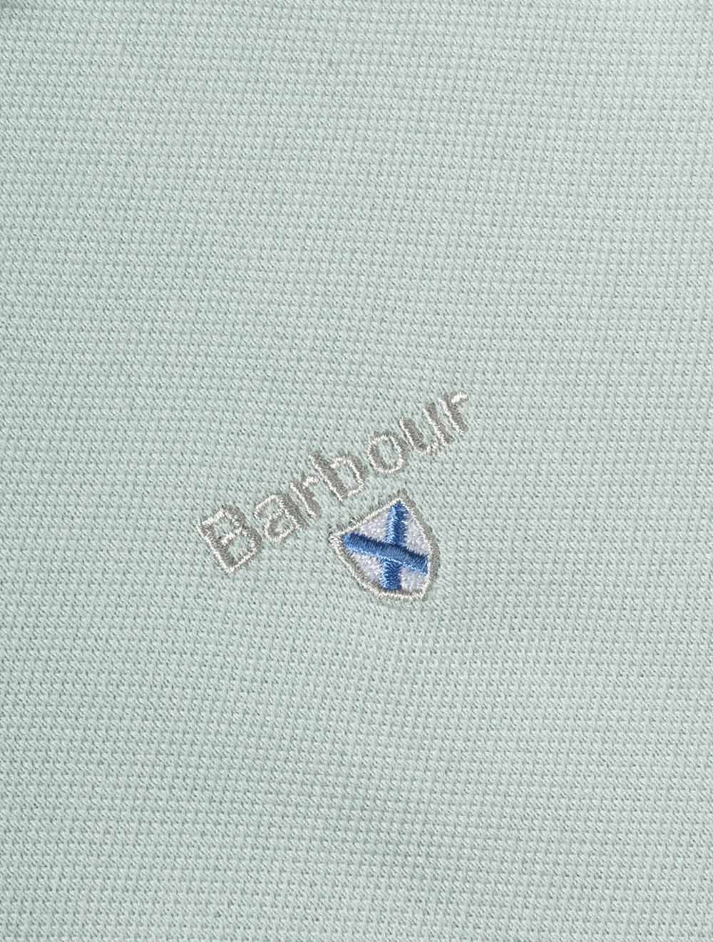 Tartan Pique Polo Mint Blue