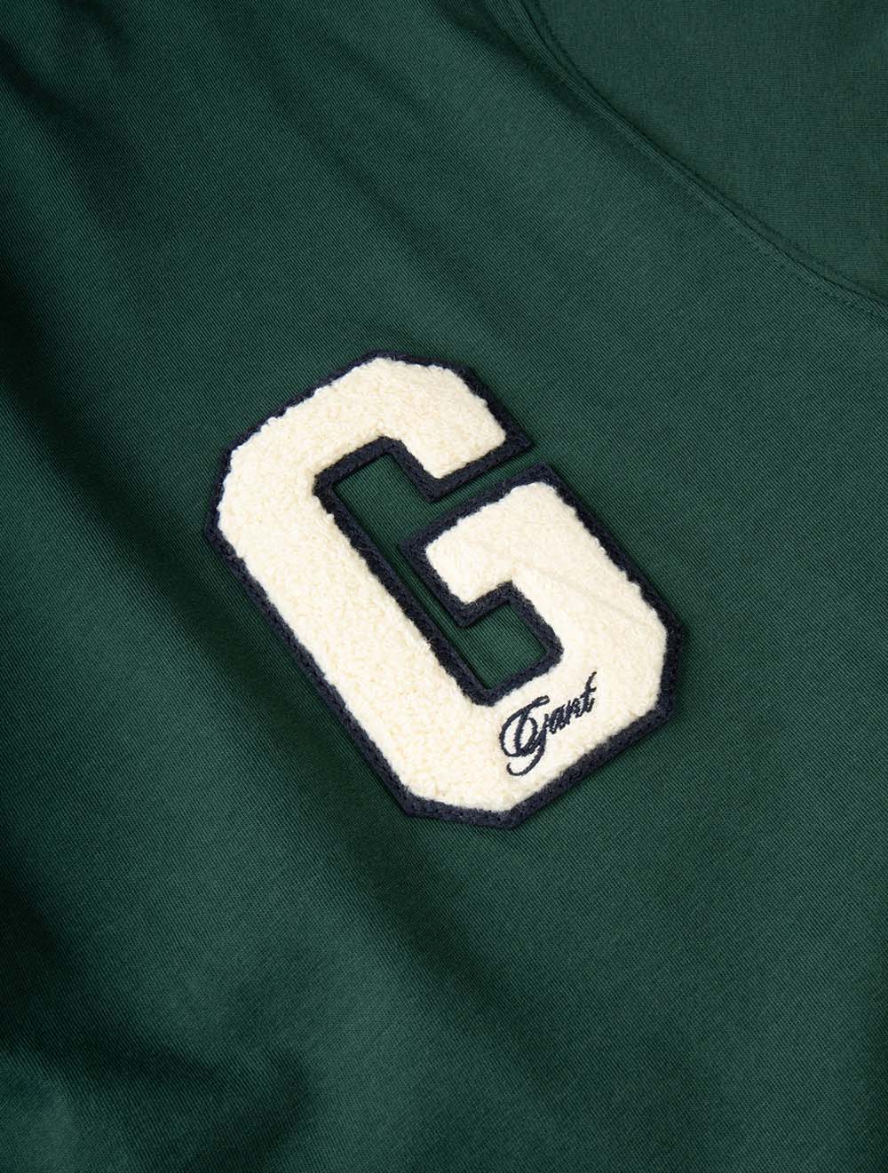 T-shirt G BADGE SS - Vert tartan