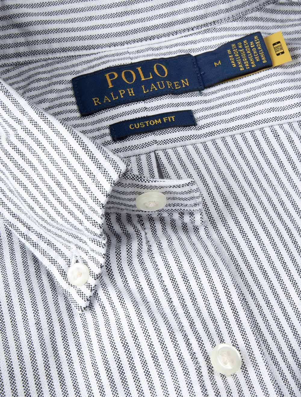 Custom Fit Striped Oxford Shirt Andover Heather