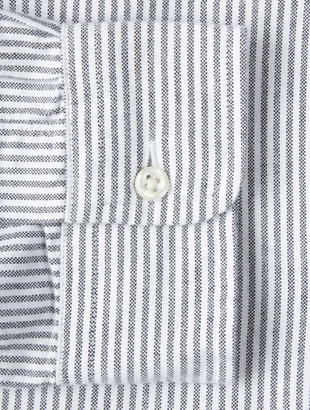 Custom Fit Striped Oxford Shirt Andover Heather