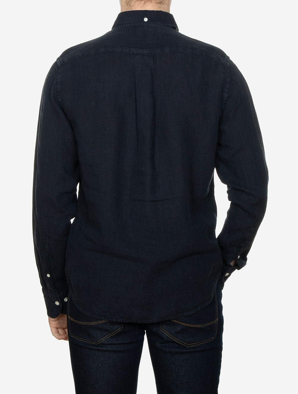Linen Regular Fit Shirt Evening Blue